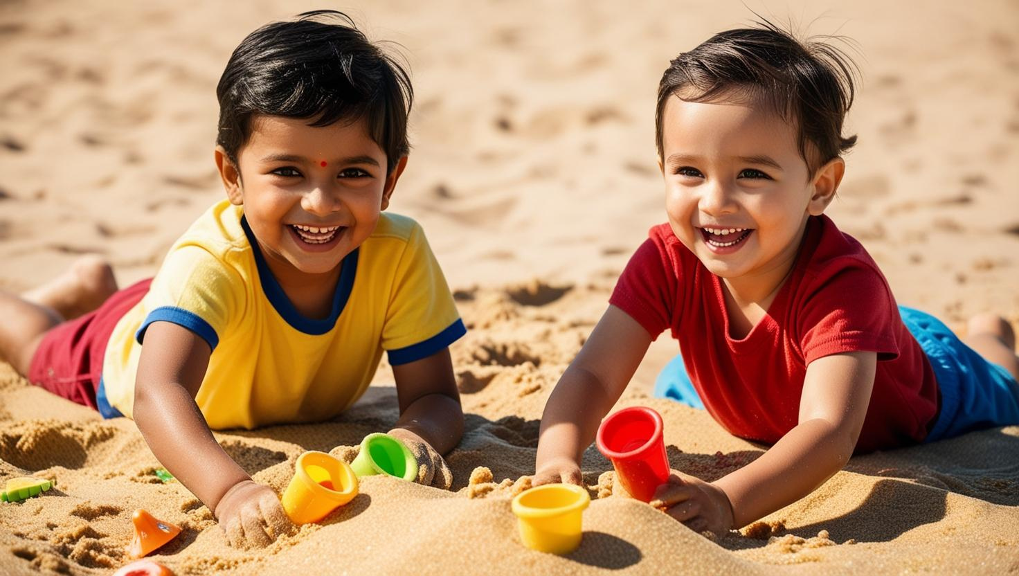 Kids playing with toys